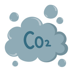 Illustration of carbon dioxide pollution