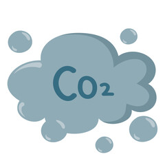 Illustration of carbon dioxide pollution