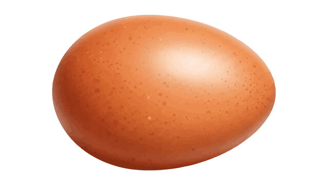 A single brown egg with speckled texture on a white background