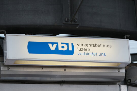 Luzern,Switzerland-Sep.30th 2025: vbl (Verkehrsbetriebe Luzern AG) company brand logo 