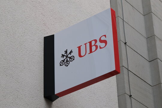 Lucerne,Switzerland-Sep.30th 2025: UBS company brand logo  