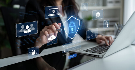 A cybersecurity dashboard for network protection. The system includes secure user login, multi-factor authentication, and access control to protect corporate data and assets. Fermion