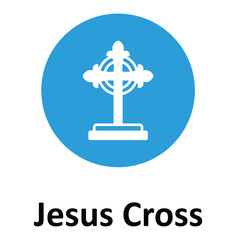 Jesus Cross Vector icon which can easily modify or edit