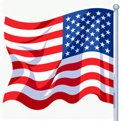 Fototapeta premium [Vector EPS]Illustration of the waving United States national flag