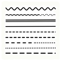 Fototapeta premium [Vector EPS]Set of various black decorative lines for design elements