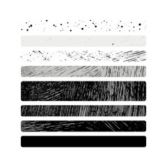 Obraz premium [Vector EPS]Set of grunge texture stripes with various patterns and effects