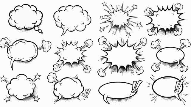 Comic Word Bubbles and Explosive Effects for Dynamic Designs
