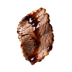 [Transparent Background PNG]Sliced Roast Beef with Thick Gravy