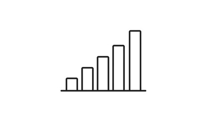 Fototapeta premium Minimalistic Line Graph Illustration Showing Upward Trend and Growth Dynamics