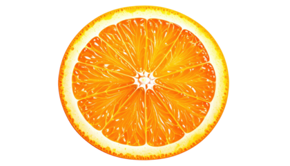 A vibrant, close-up shot of a sliced citrus fruit, revealing juicy segments and a bright, concentric design. A black background