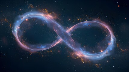 背景素材 星屑の無限大マーク Background Stardust infinity symbol （Generative AI）