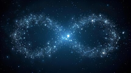 背景素材 星屑の無限大マーク Background Stardust infinity symbol （Generative AI）