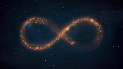 背景素材 星屑の無限大マーク Background Stardust infinity symbol （Generative AI）