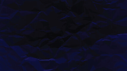Crumpled dark blue paper texture wrinkled