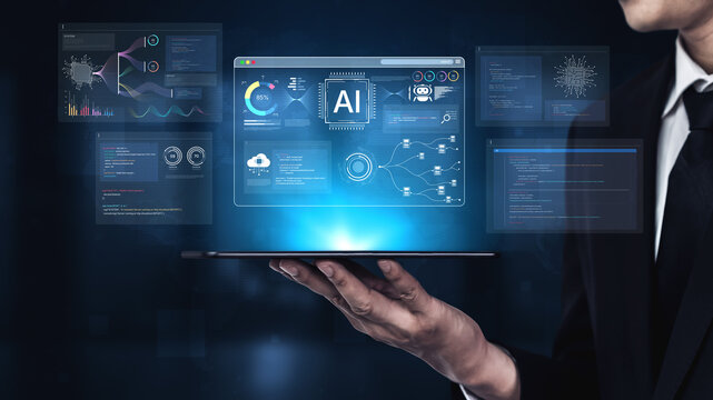 An AI development environment dashboard. This platform provides tools for coding, data science, and visualizing machine learning models, from the initial algorithm to the final application. Fermion - Powered by Adobe