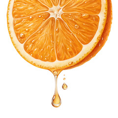 fresh orange isolated on white background