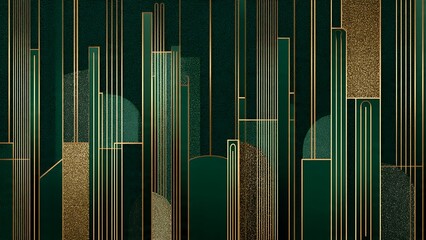 Elegant Vertical Art Deco Design with Varying Lines and Rich Texture