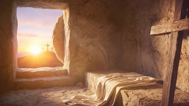 Easter resurrection spiritual awakening religious faith transformation hope rebirth eternal life salvation Christian theology biblical narrative empty tomb sunrise morning light divine miracle