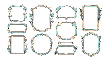 Elegant Frames Collection: A curated collection of unique and artistic frames. Each frame has different shapes and colors, and can be used for invitation, art decoration and etc.