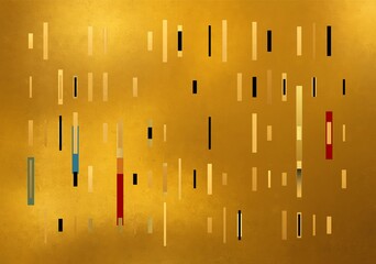 Abstract Geometrical Background. Tile art. Gold theme.