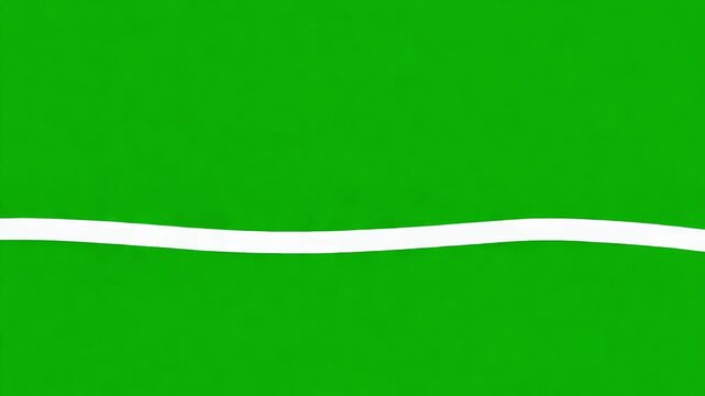 White Wavy Line Divider Animation on Green Screen Background