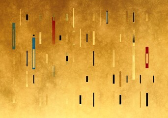 Abstract Geometrical Background. Tile art. Gold theme.