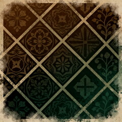 Vintage geometric pattern with intricate decorative designs