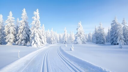 winter road in the mountains