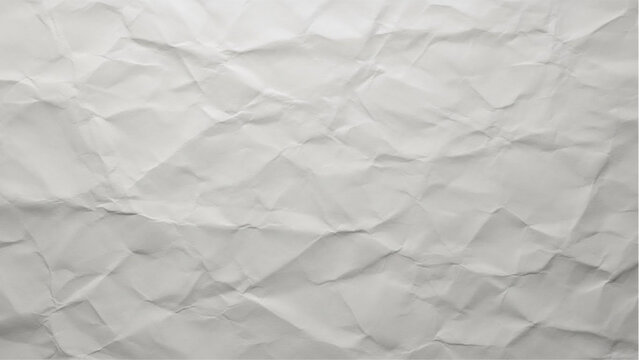 Crumpled White Paper Texture Background, Abstract Graphic Design, Studio Lighting, Close-Up View