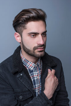 Atractive man studio shot portrait