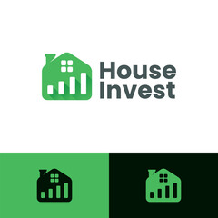 house investment logo vector