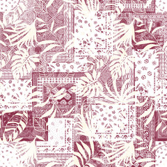 Seamless Colorful tie dye shibori print. Seamless hand drawn batik pattern.Rug textured background. Modern batik wallpaper tile. Watercolor pattern for fabric, clothes, wallpaper. Ethnic design.
