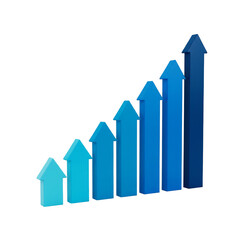 business graph with arrow