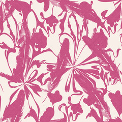 Seamless Colorful tie dye shibori print. Seamless hand drawn batik pattern.Rug textured background. Modern batik wallpaper tile. Watercolor pattern for fabric, clothes, wallpaper. Ethnic design.
