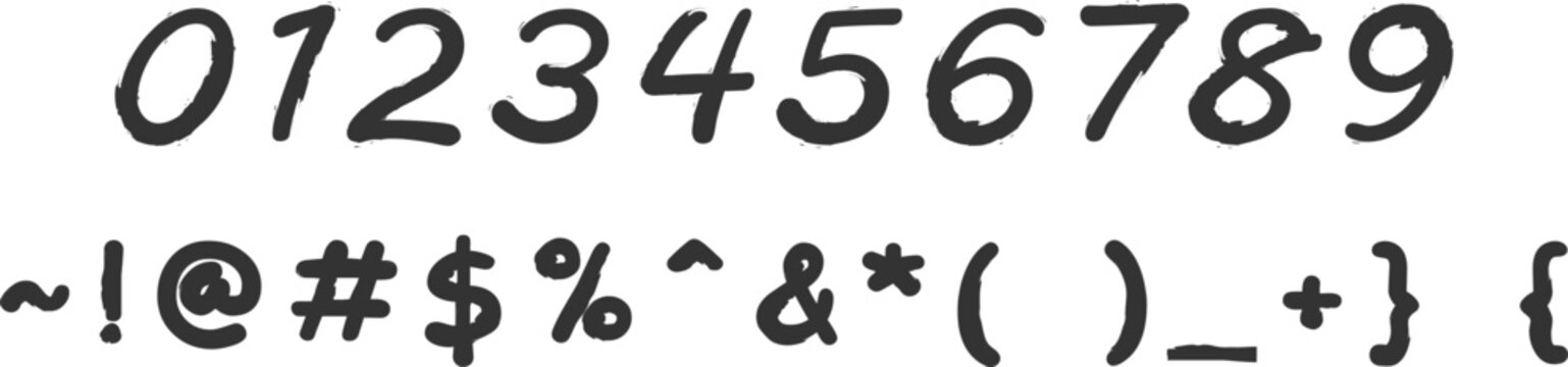 A collection of numbers and special characters