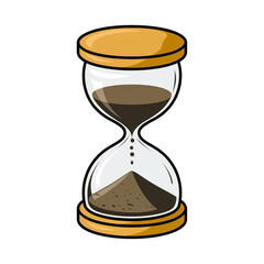 "Surreal Illustration of a Transparent Glass Hourglass Representing the Flow of Time and Infinity"
