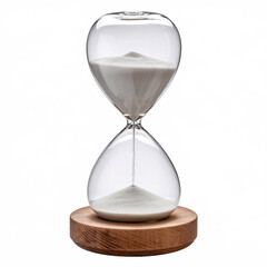 "Surreal Illustration of a Transparent Glass Hourglass Representing the Flow of Time and Infinity"

