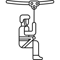 Zip Line Icon