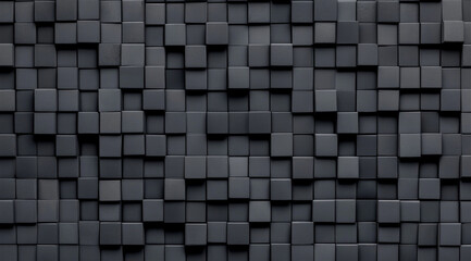 dark gray cubes forming a dynamic geometric background creating a modern abstract visual texture with varying depths and shadows for digital presentations and design projects