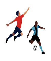 soccer football player silhouette vector art illustration
