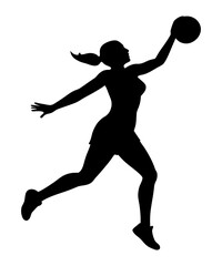 basketball player silhouette vector art illustration