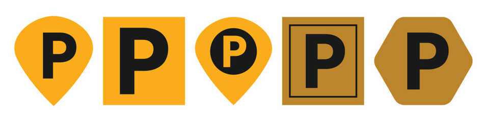 Vector illustration of a street sign indicating a parking area