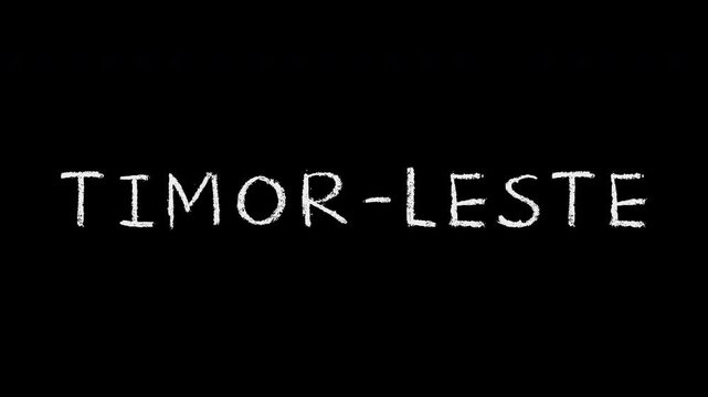 Timor leste written on a blackboard