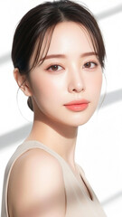 女性、自然光、AI