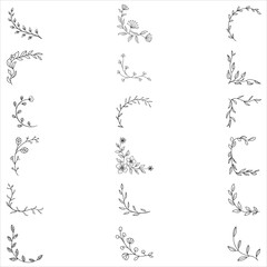 Floral Corner Clip Art 