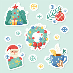 A festive Christmas sticker set that captures the joy and spirit of the holidays.