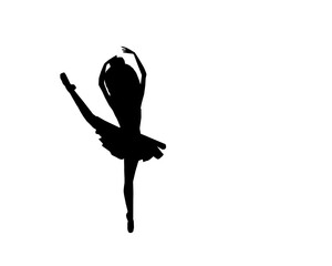 Cute Kids Ballerina Silhouettes.Vector Dance Girls Collection. Ballet Girl Silhouette Set. Little Ballerina Vector Silhouettes. Children Ballet Dance Silhouettes. kids ballerina silhouette.  © Ani