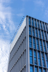 Fototapeta premium The high-rise office buildings against the blue sky background