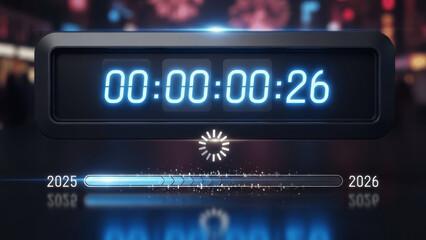 Loading 2026 Midnight Timer with Fireworks 