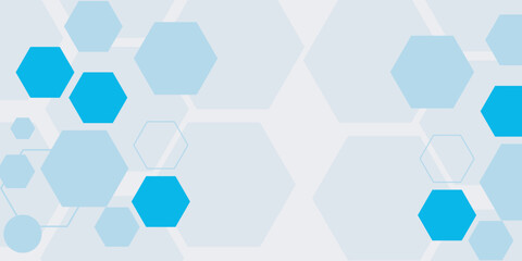 Abstract blue hexagon banner background. Eps10 vector